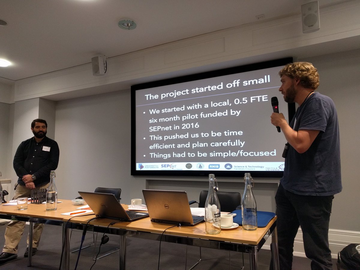Team members <a href="/coffee_samurai/">CoffeeSamurai</a> and <a href="/ColemanKrawczyk/">Coleman Krawczyk</a> are presenting about Tactile Universe and what they think has made it a successful public engagement project at #SEPnetOPE