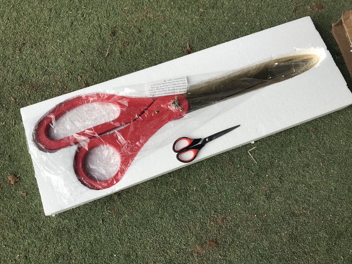 BigWestBaseball's tweet photo. RT @CSUNBaseball: We are stocked and ready for ribbon cutting on Oct. 13th!! #giantscissors https://t.co/wqHz9pDdPu