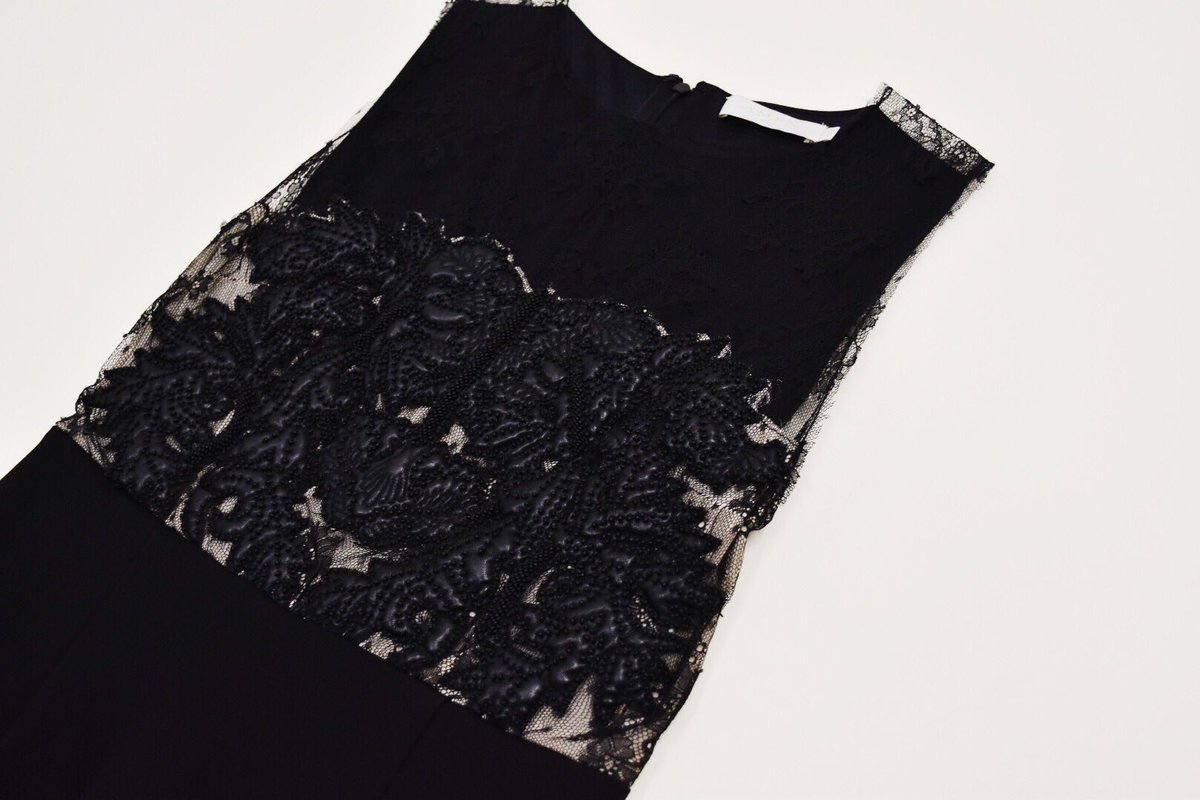 AMEN Italy leather &amp; lace black dress, 6 | $125🖤