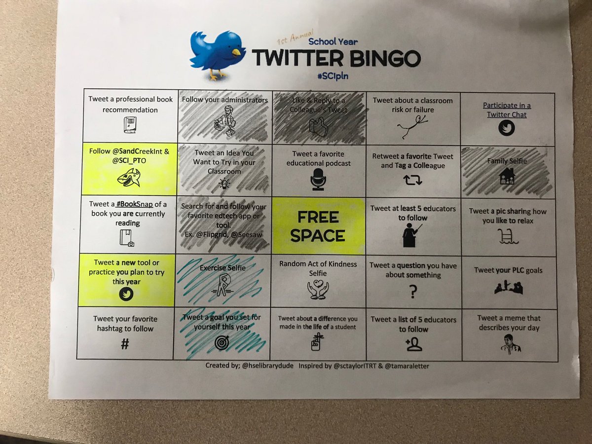 Bingo! #SCIbingo #SCIpln