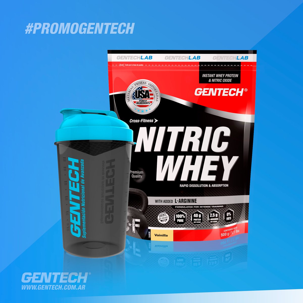 gentecharg's tweet photo. 💪Si querés incrementar tu masa muscular esta genial #promoción es para vos! NITRIC WHEY + ONE SHAKER

🔵 Para compras con PROMOCIÓN CLIC EN: https://t.co/EdWu95Ppci
#gentecharg #nitricwhey #masamuscular #viernes https://t.co/SbgJ7XgBJl