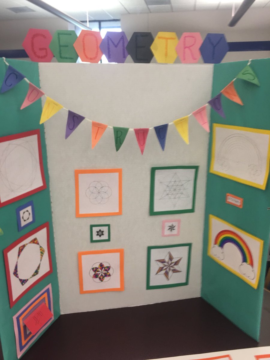 whitneyspigener's tweet photo. Constructions in Geometry! Sβs were given three images to βrecreateβ using only a straight edge and compass. Their fourth image is an original design. #sshs #ssisd #geometryproject #constructionsingeometry https://t.co/V7J6cti9aC