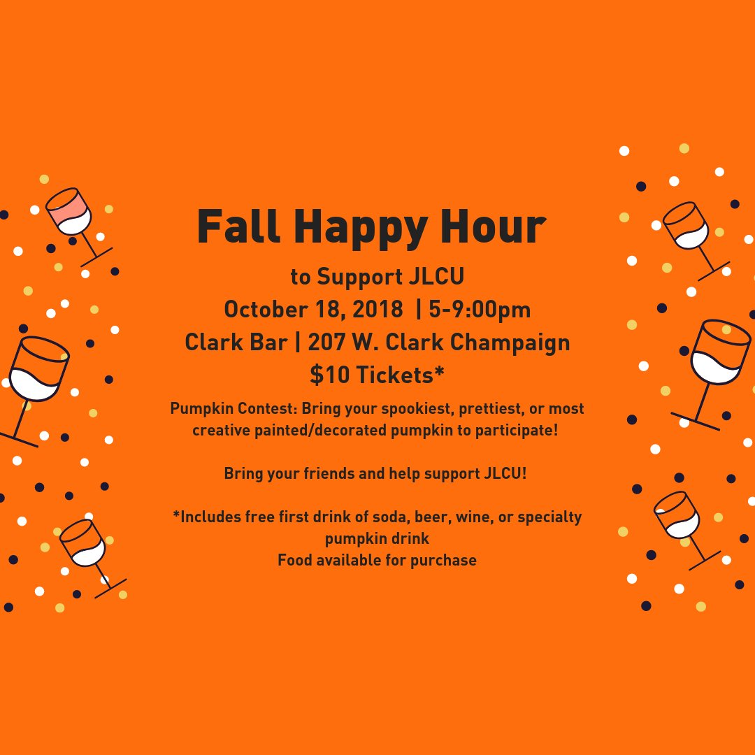 JLCU's tweet photo. Bring your friends and help support JLCU at Clark Bar! $10 tickets include free first drink. #pumpkincontest  #fallfun #jlcu https://t.co/aRF6vSYsTS https://t.co/LqlJFCwah0