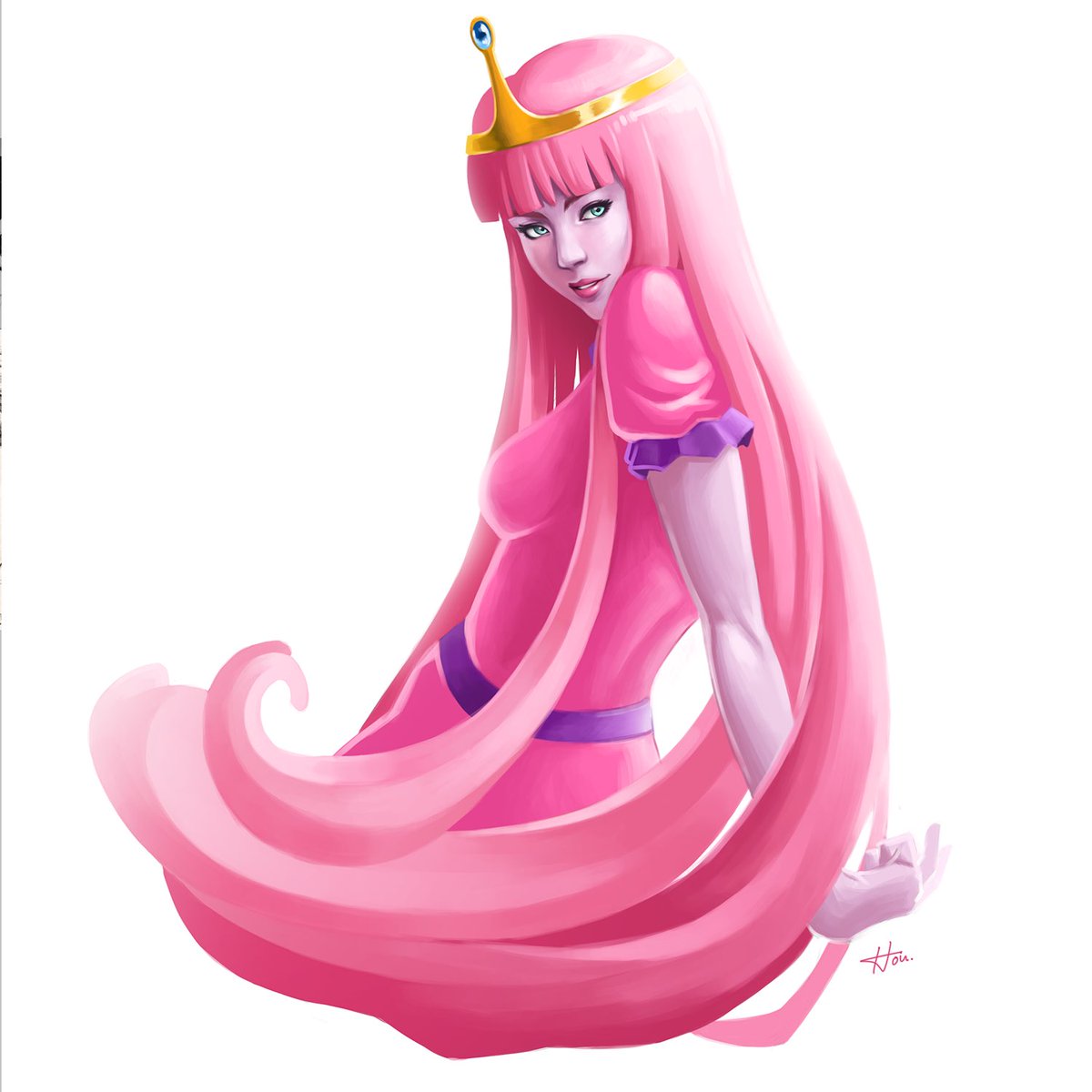HouEvil's tweet photo. Princess Bubblegum! #sketch #illustration #portrait #drawing #art #practice #photoshop #painting #digital #digitalart #adventuretime #adventure #time #princess #bubblegum #princessbubblegum #cartoon #mystyle #longhair #pink https://t.co/Rd8wbe7gUZ
