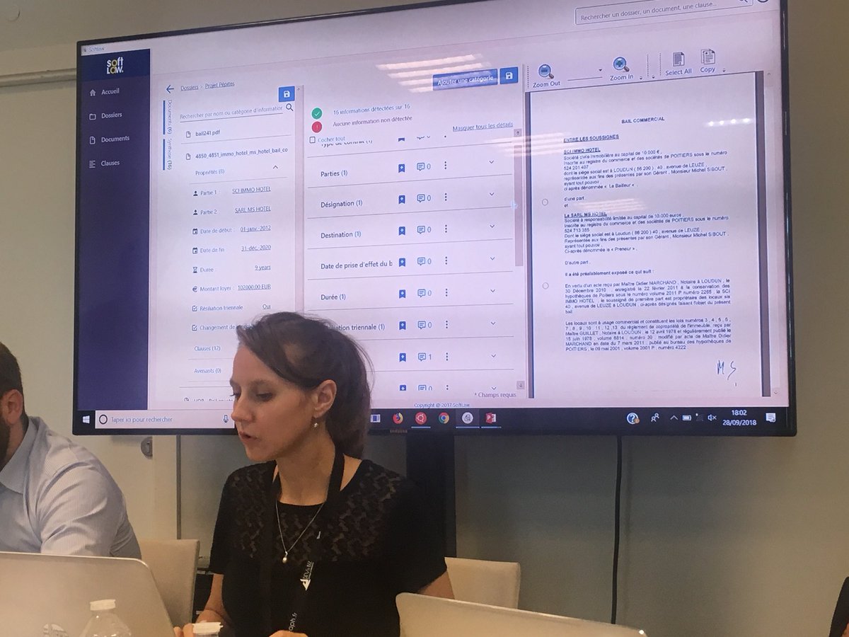 Ginolegaltech's tweet photo. #Audit, comparaison des documents par #algorithmes avec @softlaw_digital : comparaison des contrats ou de clauses pour mesurer le risque par exemple. #legaltech #AI #ACEANTIBES2018 https://t.co/WBio1jrLyZ