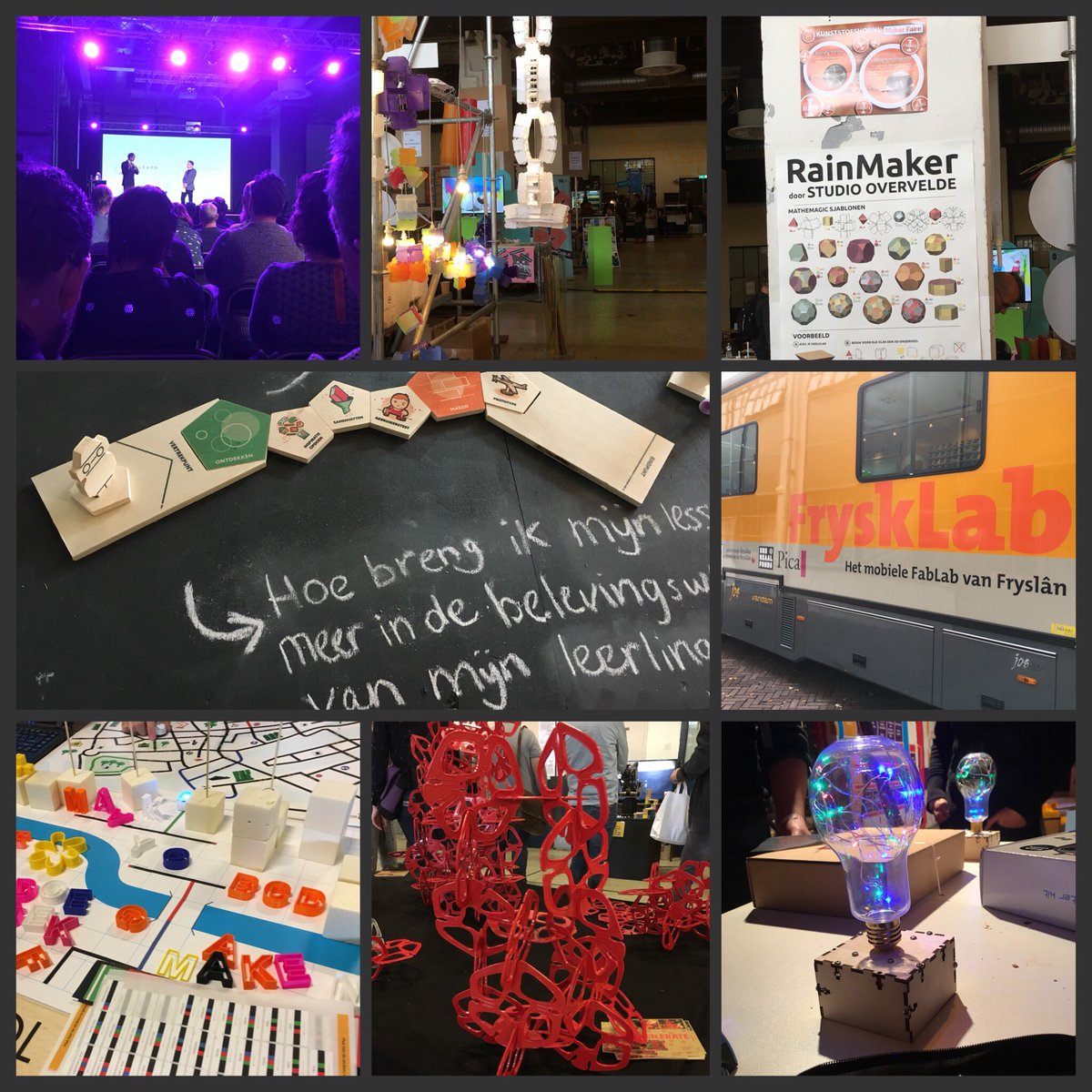 Angera_K's tweet photo. Wat een dag vol van inspiratie. Wow ... genoten van begin tot eind. Een aanrader van de bovenste plank! #FabLearnNL18 https://t.co/7kOTYUBN0R