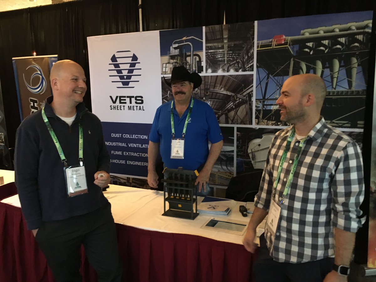 VETSsince1921's tweet photo. WOOD you beLEAF the @albertaforests Conference is almost over? Have you stopped by our booth yet? We got you covered for all your #DustCollection and   #sparkdetection needs. #weknowoursheet #flamex https://t.co/OhlKAi7tnV