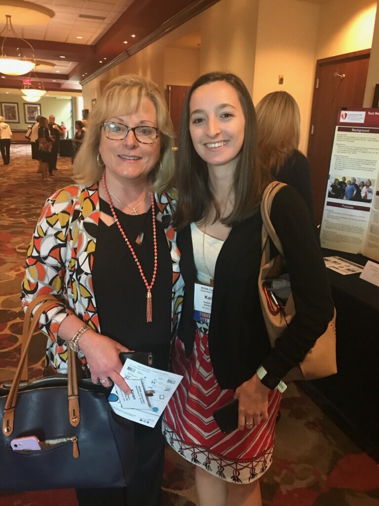 KaitlinGrogan's tweet photo. Spending time with @KarenOlsenCNO at the #NCNA18 Convention, brainstorming my potential new career opportunities in nursing at @MissionHealthNC. https://t.co/Gz0o1FUMd8