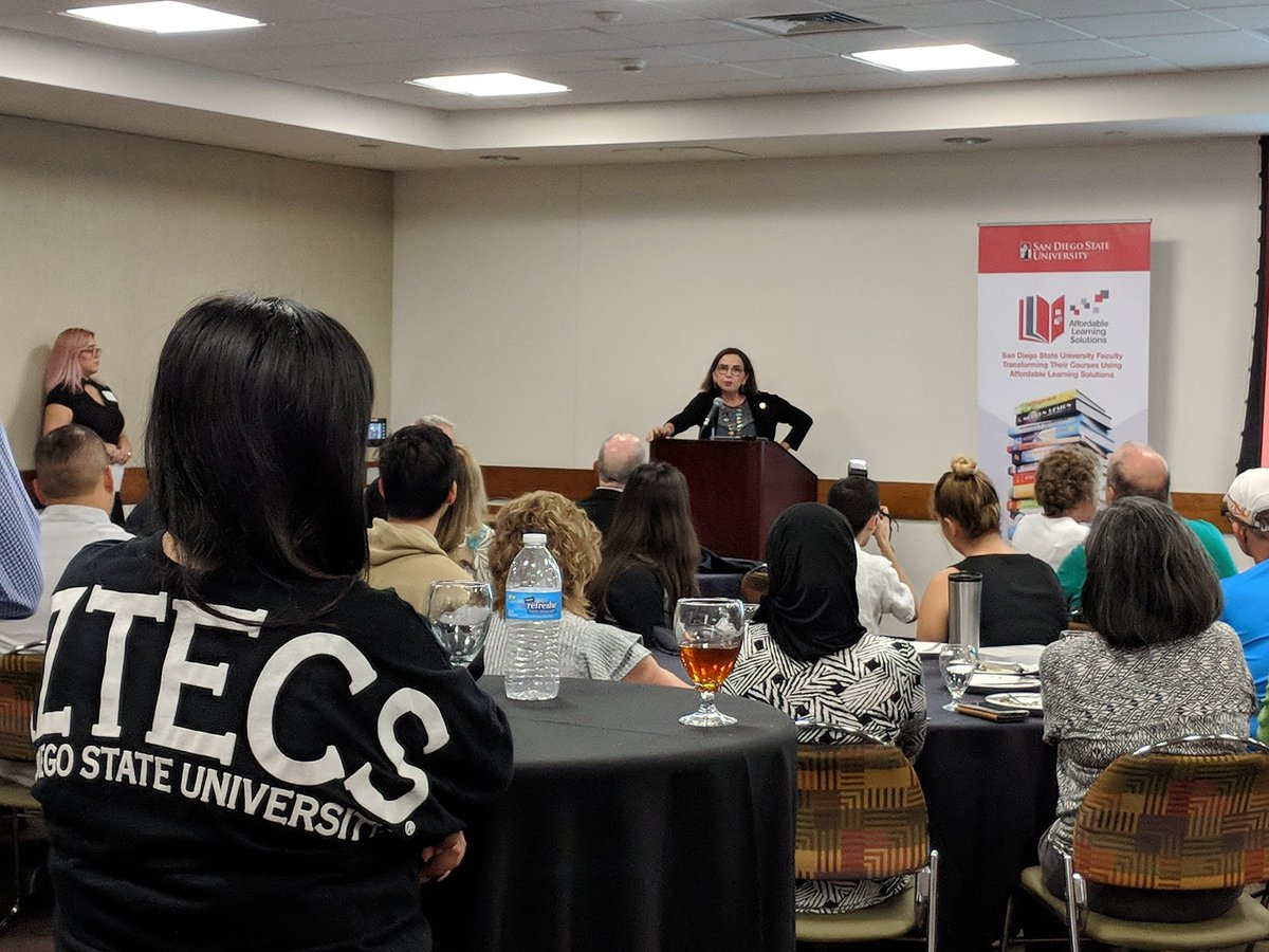 sdsuITS's tweet photo. .@PrezdelaTorre speaking about the importance of the immediate access program and having affordable materials available to all students. #AffordableCSU #Cool4ed #WhySDSU https://t.co/2Qpy9G2INI