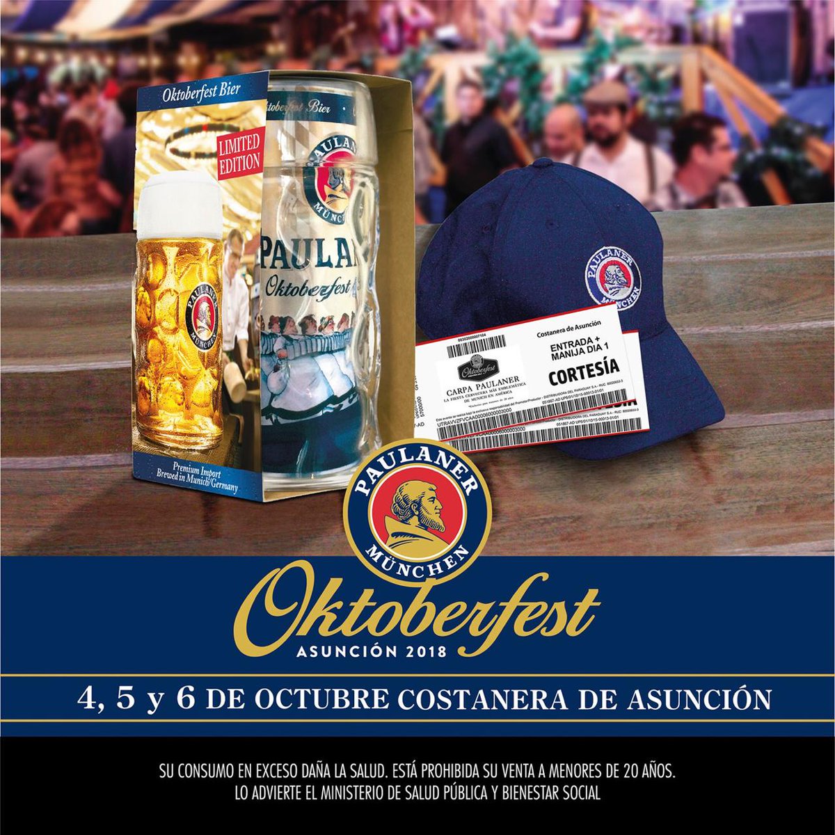TUICHAITE's tweet photo. Vuelve la fiesta de la cerveza más grande de Asunción! Compartí la foto, dale Me gusta dejando tus 3 últimos nros de C.I y etiquetá a tu amig@ con quien irías a la #CarpaPaulaner. Enteráte más en la página @PaulanerParaguay. Sorteo: Lunes 1 de Octubre. https://t.co/eNQwqRLcHR
