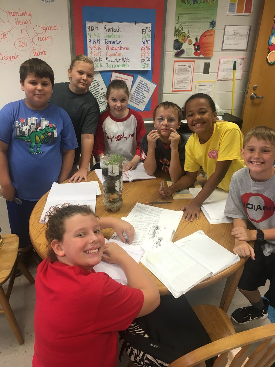 OESTribe's tweet photo. OES 5th graders love building their Eco-columns in Mrs. Haynes’ Science class! https://t.co/1JQaNeEWhD