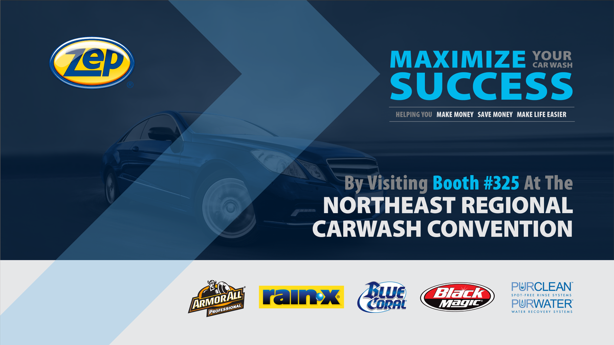 ZepVehicleCare's tweet photo. Learn how to maximize your success with Zep at the 2018 @nrccshow. 

Visit Booth #325 to learn about our innovative car wash chemistries &amp; speak to our experts on how a Zep Vehicle Care partnership can increase the revenue at your car wash! https://t.co/lGVcvxA1Pe