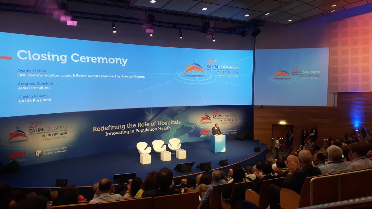 EHMAinfo's tweet photo. Alexandre Lourenço, @APAHospitalares President, closing an outstanding #EAHM2018 Congress. Thanks again for having @EHMAinfo on board, looking forward to further collaboration in the future! https://t.co/x7EfxSqG2U