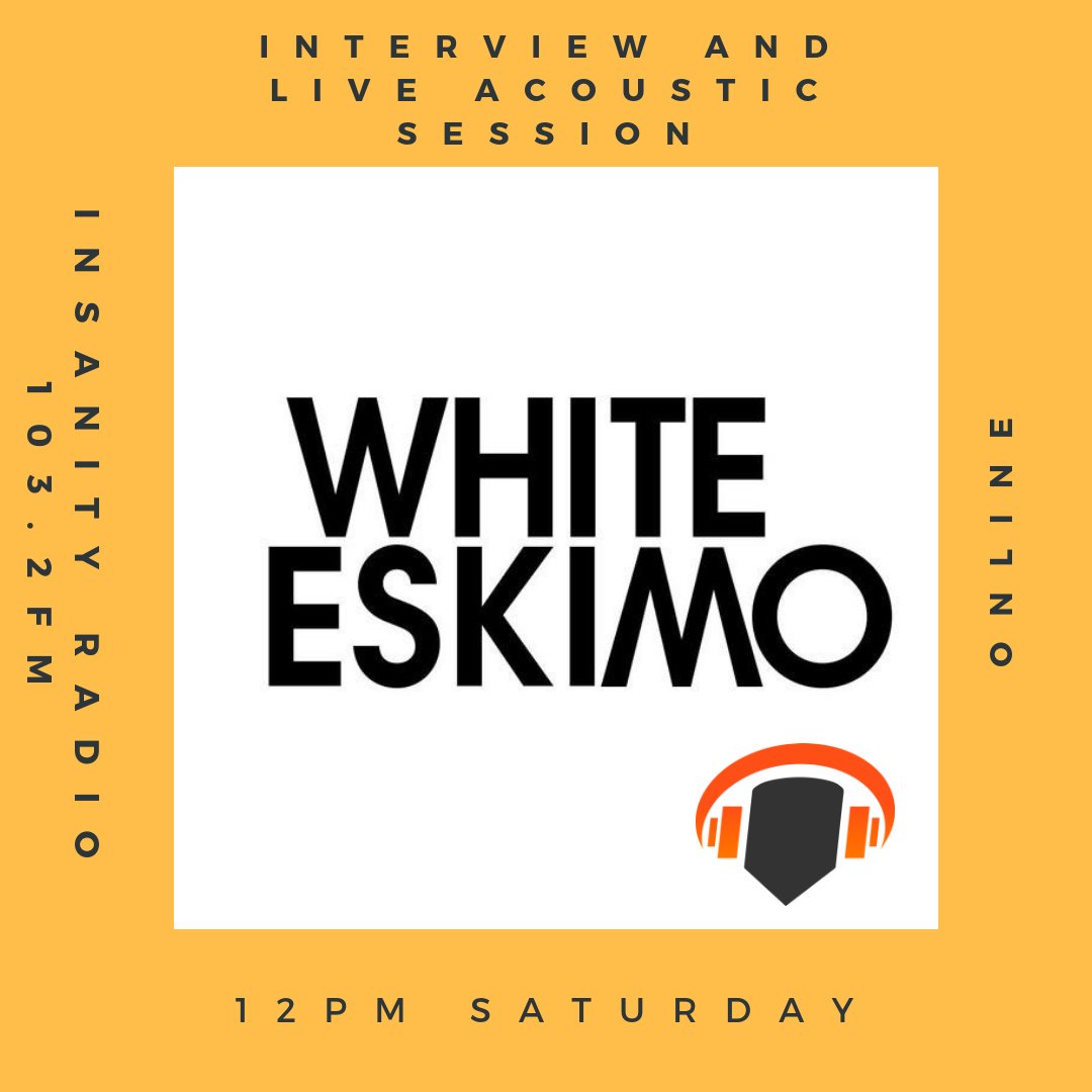 Insanity_Music's tweet photo. Tune in to @InsanityRadio tomorrow at 12pm to catch our interview and acoustic session with the brilliant @whiteeskimouk! They're playing the new Medicine Live night on Friday 5th October! https://t.co/Li37LyExHi