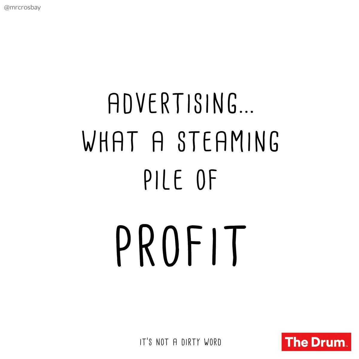 mrcrosbay's tweet photo. One Minute Brief of the Day: Campaign to Advertise Advertising with @TheDrum @TheDrumAwards #LongLiveAdvertising @OneMinuteBriefs https://t.co/0CMgnovxuF