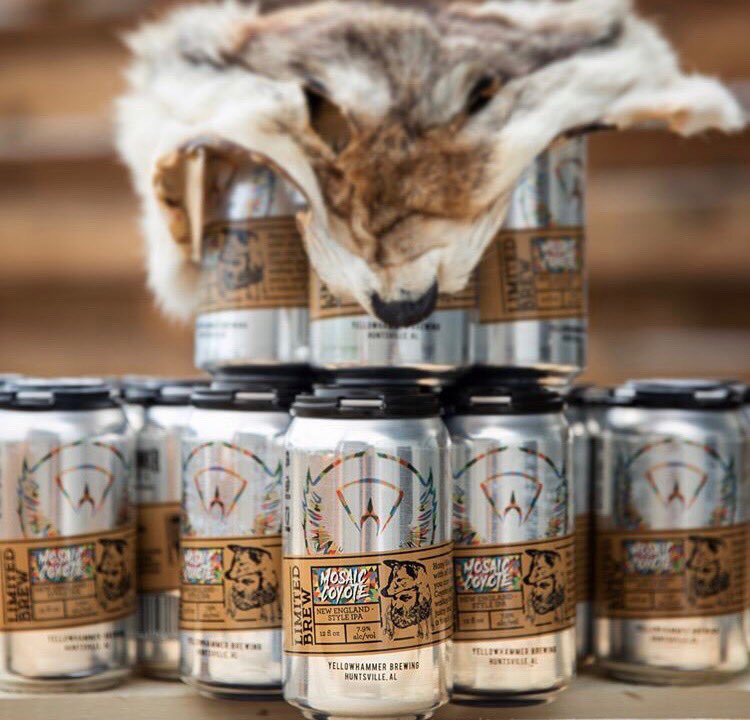 YellowhammerRep's tweet image. Coyote sighting!  Limited cans headed to @pwclairmont today.  See Melinda or Greg.  Another chance to nab this elusive craft animal. Hazy Imperial NEIPA. @YellowhammerAle