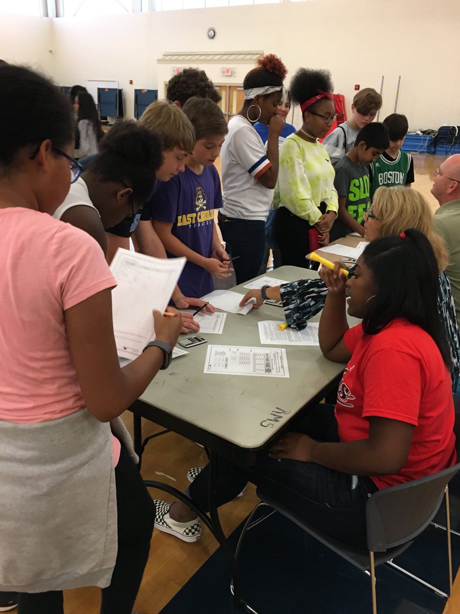 MsGoshay's tweet photo. Successful Reality of Money today. Thank you SECU, Rolesville High School NAS, and the many volunteers that supported RMS today. https://t.co/4hcJ46qm5u