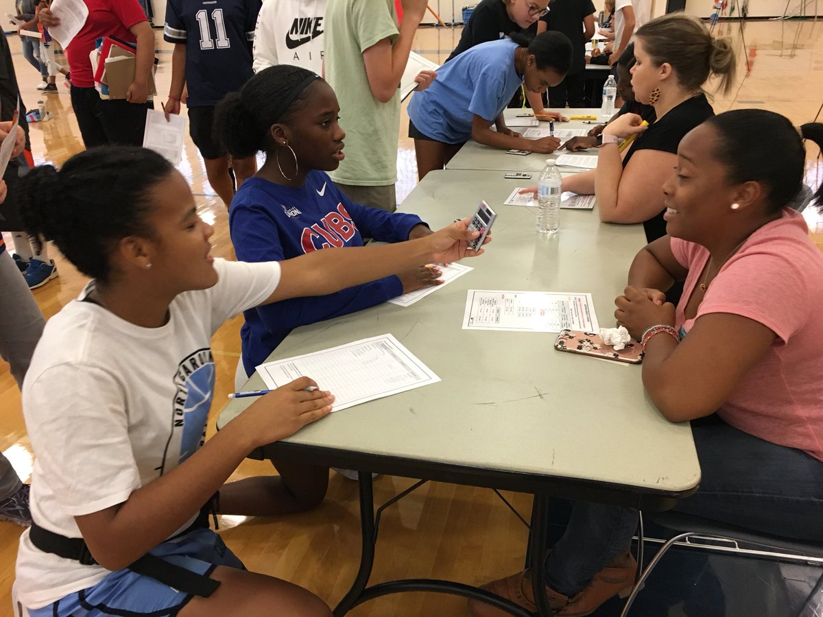 MsGoshay's tweet photo. Successful Reality of Money today. Thank you SECU, Rolesville High School NAS, and the many volunteers that supported RMS today. https://t.co/4hcJ46qm5u