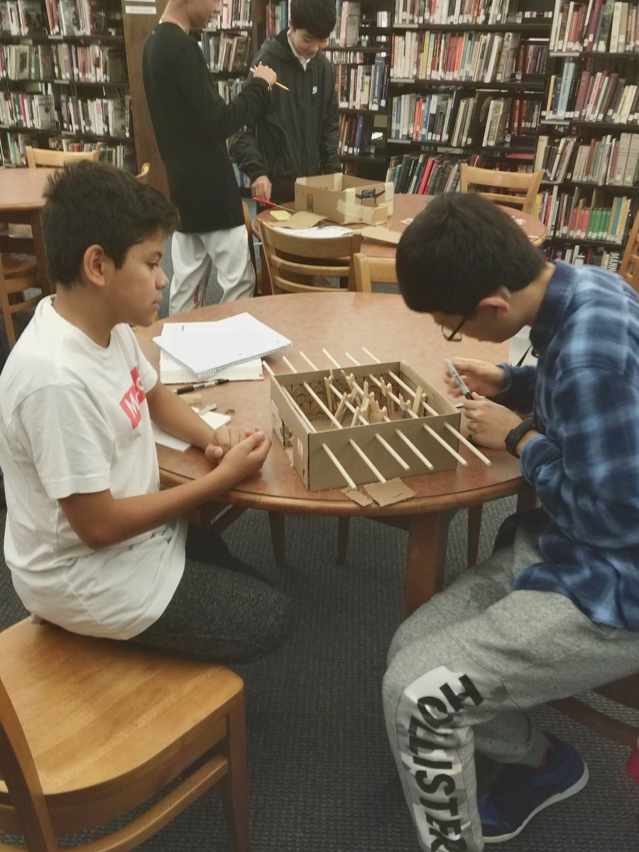 SI_Academy's tweet photo. Students grades 7/8 work diligently on their MakerSpace Tabketop Foosball games https://t.co/DaHmguGGrB