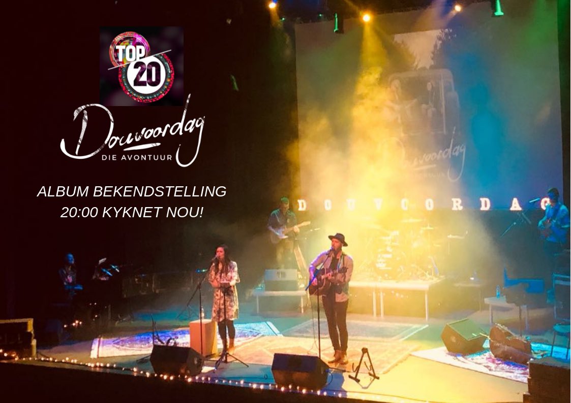 #DieTop20 het by ons onlangse album bekendstelling kom inloer by <a href="/AtterburyTeater/">Atterbury Teater</a>! Skakel vanaand 20:00 in op kanaal 146 om meer te sien! #DieAvontuur is vanaf 5 Okt beskikbaar en jy kan hom reeds gaan pre-order op <a href="/iTunes/">iTunes</a> en dan dadelik 3 liedjies kry! 🎶