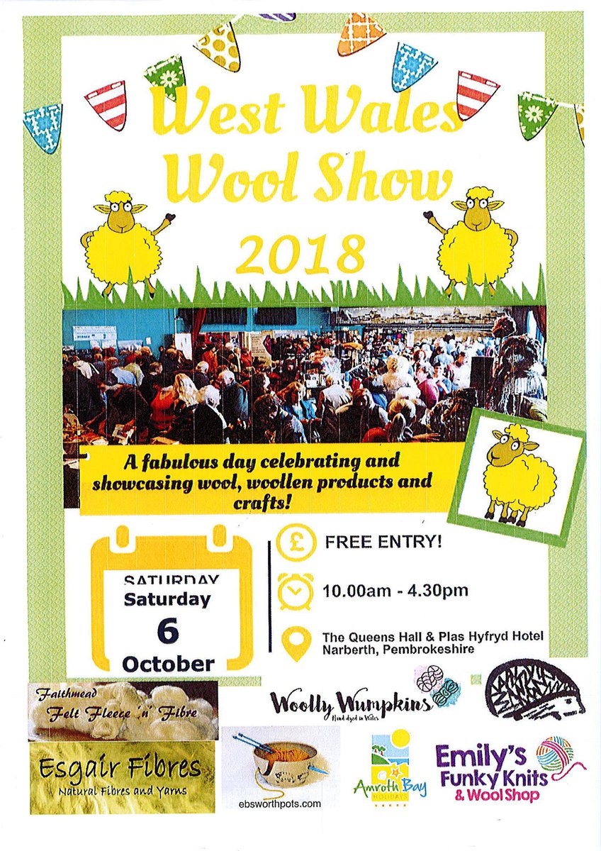 CCPembsEast1's tweet photo. #NarberthWoolWeek. 1-6 Oct. Promoting woolcraft as a benefit to #wellbeing, reducing #loneliness
#weaving #Spinning demos at #WelshCollection Mon-Fri 2-4pm. Wellbeing advice from #HealthyLivingAdvisers #CommunityConnectors at Welsh Collection 2 Oct. #knitandnatter #woolshow https://t.co/pakTzf8aiQ