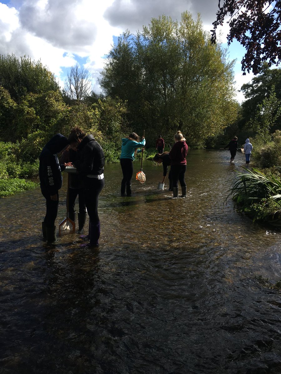 Year 13 Biology fieldwork: kick sampling in the River Chess #catchthisconfidence