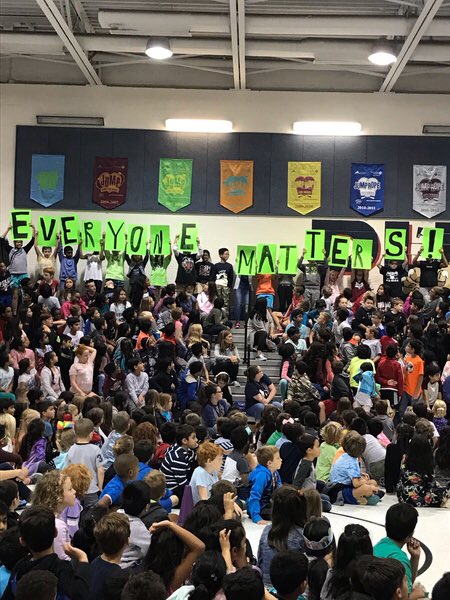 PThiessen_LCPS's tweet photo. Great lesson from grade 5 at our Den Rally this morning!! Understanding is key to acceptance! Thank you, Grade 5 and Mrs. Josselyn’s class! #limitlesspumas https://t.co/4LNKRmoSDJ