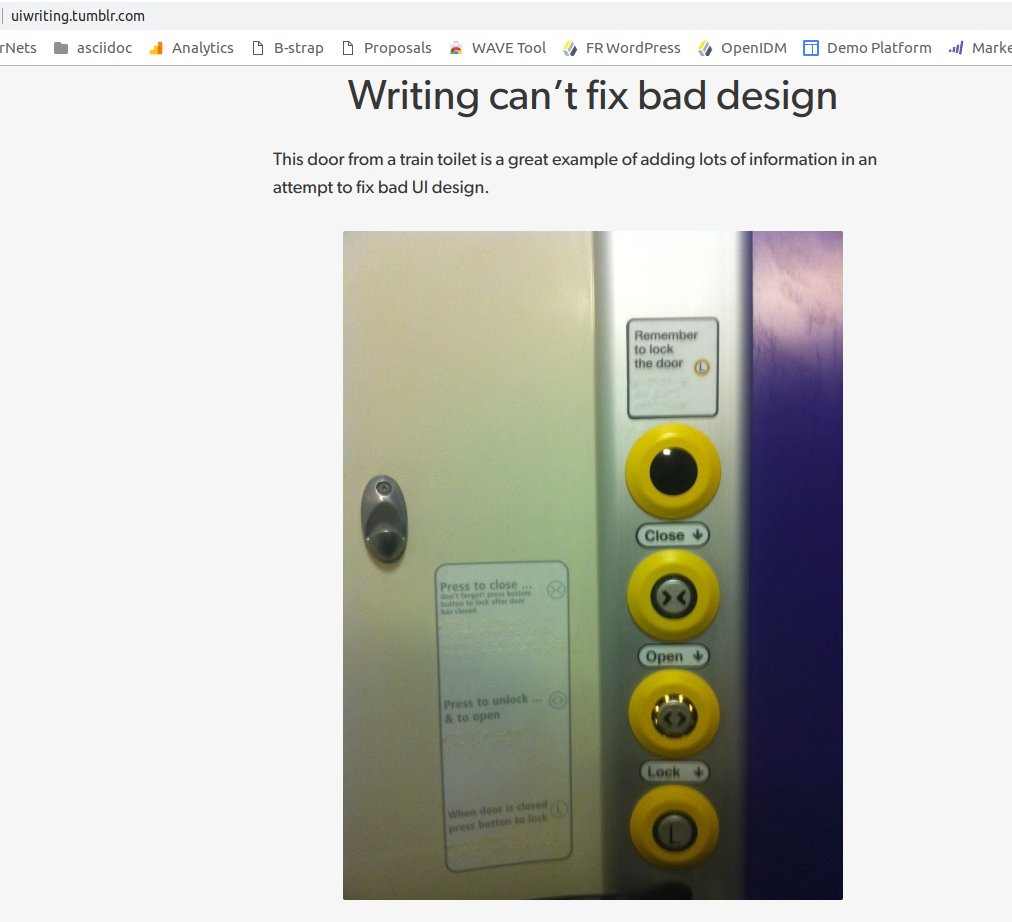 TheMikeJang's tweet photo. While flying home from #apiStrat, I rewatched 2001, saw the #wallOfText for the "Zero Gravity Toilet", and immediately thought of @baitman 's illustration of bad UIs from https://t.co/VUihOQwykJ #uxdesign #ux #writeTheDocs https://t.co/RnVCz5ofqm