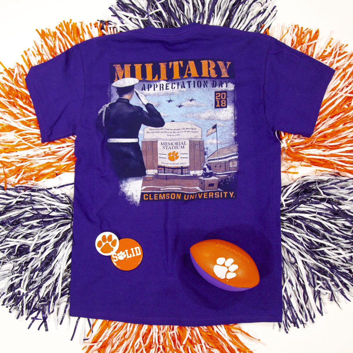 TTGrafx's tweet photo. We are proud to introduce our Military Appreciation Day Collection! Check out all the products to honor our military servicemen and women using the link in our bio! Only at TTG! Go Tigers! ๐บ๐ธ #madeinclemson #cuinttg #allin #gotigers #clemson https://t.co/zbaQ0LeBDX