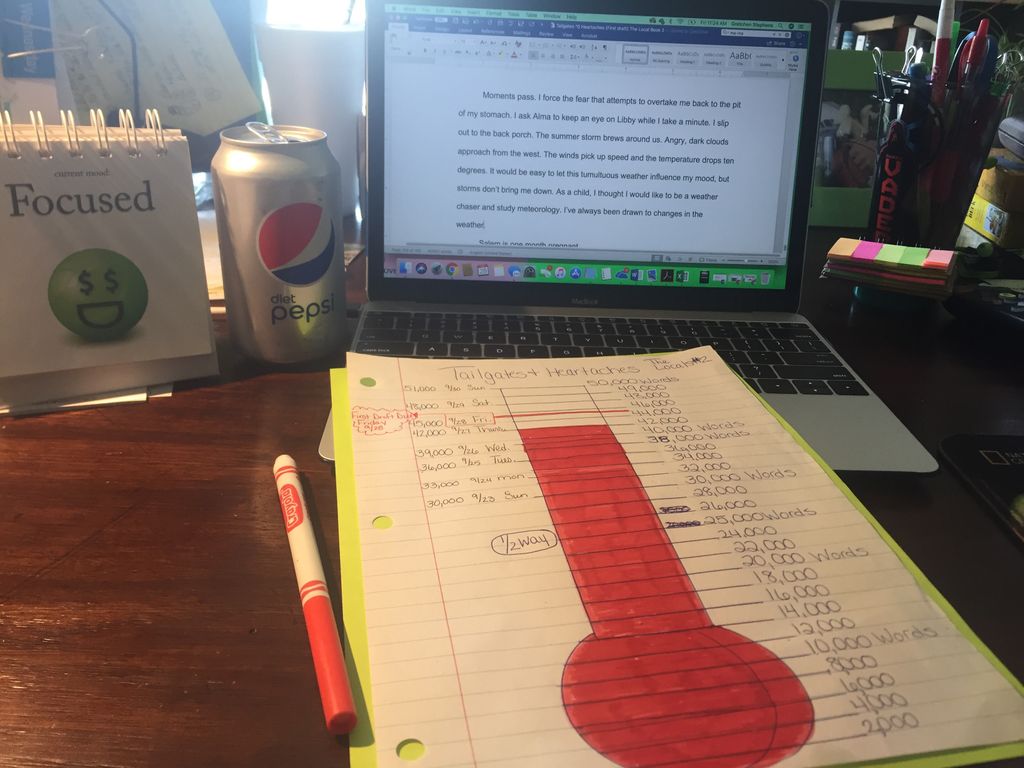 HaleyRhoadesBks's tweet photo. I work best when I can visualize my goal. Today I reach my goal of 45,000 words in 15 days. #wordcount #authorlife #writerlife #goals #thelocalsseries #tailgatesandheartaches #romance #writerslife #writercommunity https://t.co/92JspvPv7Z