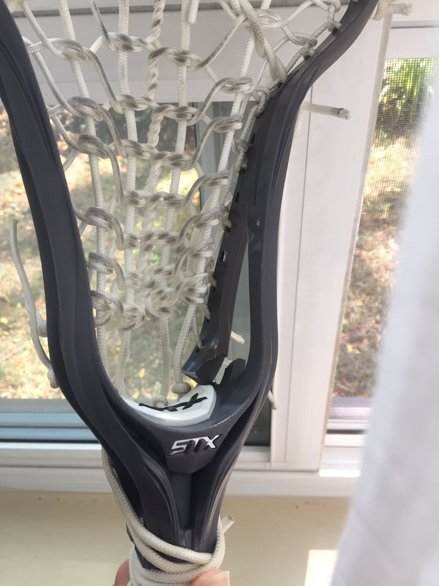 jesker_'s tweet photo. @STXwlax Helllllp, two weeks into fall ball with a new stick and... a cracked head makes ground balls impossible and this Cruxi illegal😭😒💸 https://t.co/Ad9ovRyLOH