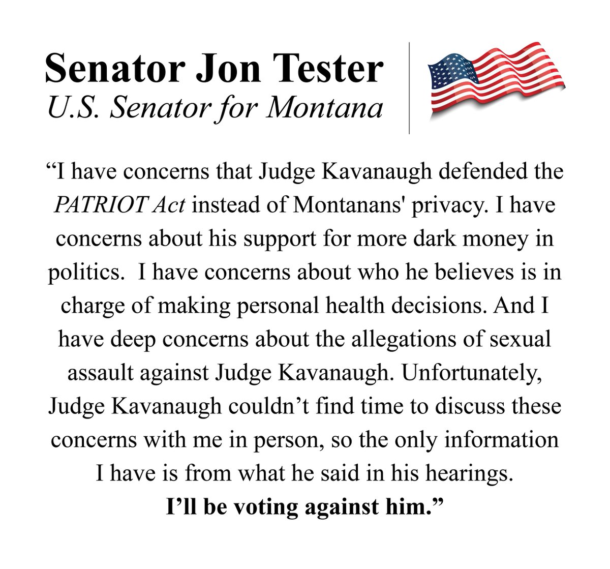 SenatorTester tweet picture