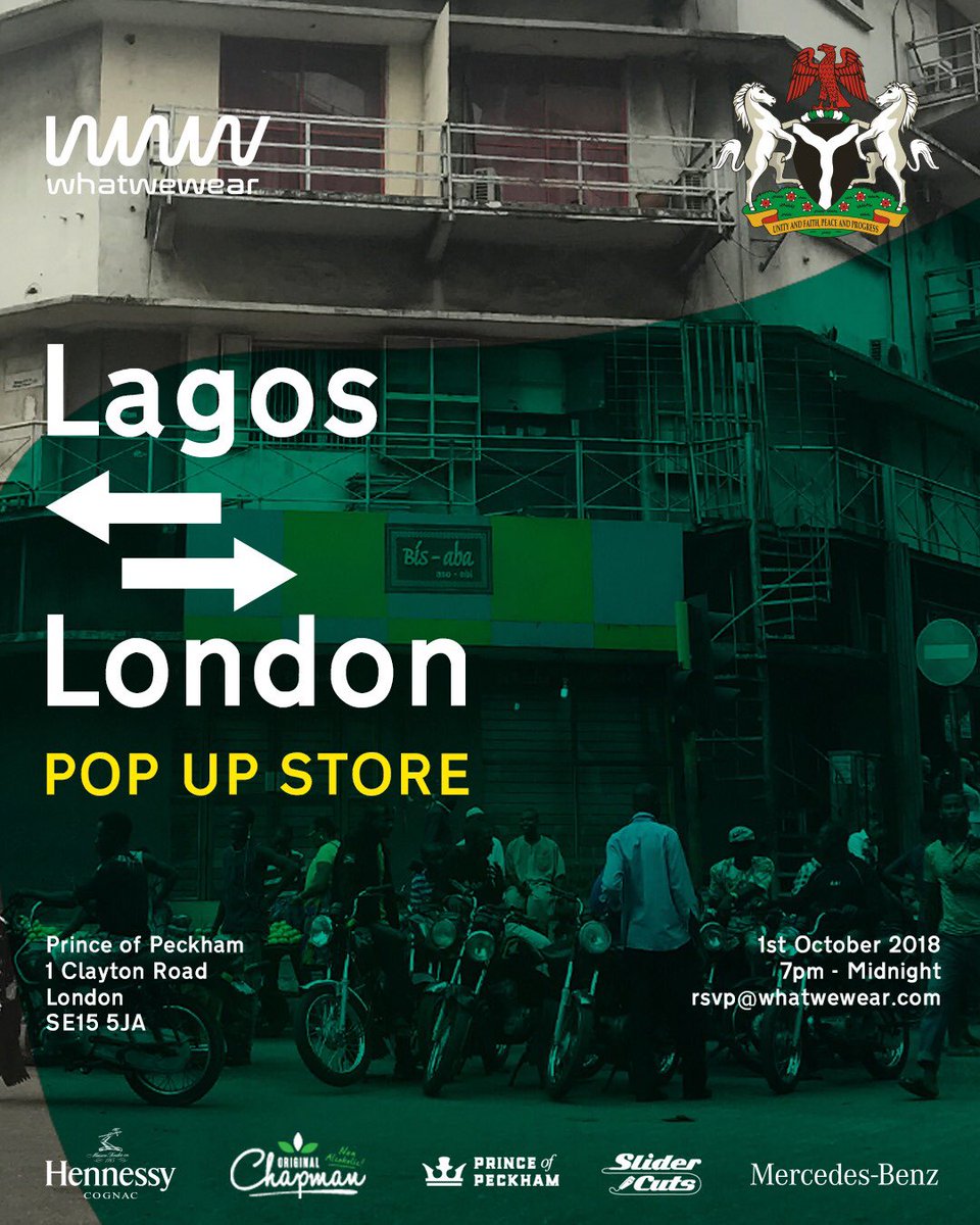 Exclusive drops on sale this weekend to celebrate 58 years of Nigerian Independence. Come down to <a href="/princeofpeckham/">Prince of Peckham</a> this weekend to experience the culture and preview the ‘7 days till Lagos’ collection which we showed earlier this year. <a href="/whatwewear__/">What We Wear</a>