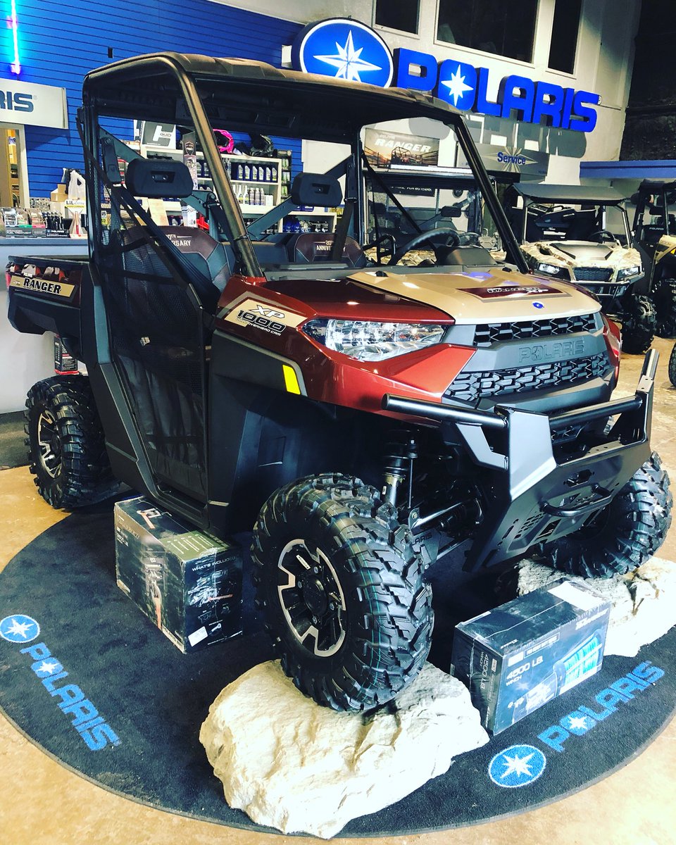 BrazosMotorS1's tweet photo. 20th Anniversary Edition Polaris Ranger XP 1000
* 82 HP 
* 1,500 lb Payload Capacity
* 27” Maxxis Tires
* Electric Power Steering
* 20th Anniversary Custom Stitched Seats
MSRP: $16,799 https://t.co/WGNmeKYuPK
