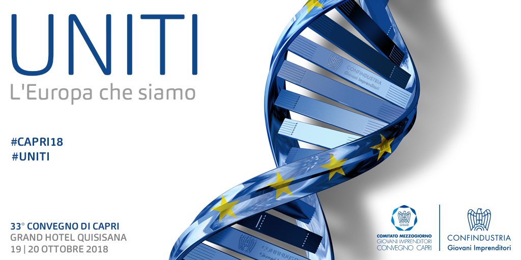 Gli ideali che puoi portare in tasca sono pochi. L’Europa è uno di questi. 
Per guardare al mondo com’è veramente, bisogna accettare che qualcosa è andato bene e qualcosa è andato male. E poi migliorarlo, #Uniti. 
#Capri18 bit.ly/2R7H2aE