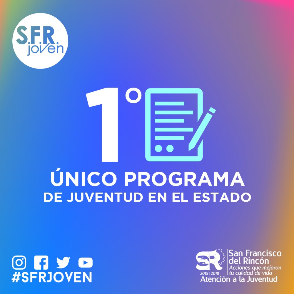 SFRjoven's tweet photo. En esta administración, fuimos la única área gubernamental de #juventud en guiar su trabajo en torno a un Programa Municipal de Juventud en Guanajuato, lo que nos permitió potenciar nuestra capacidad de generar acciones a favor de las y los jóvenes. #AccionesCumplidas #SFRjoven https://t.co/6ECeI5yepg