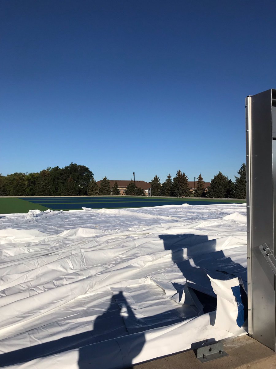 StaFitNow1's tweet photo. That’s not snow! That’s the new bubble being laid out in preparation for inflation, set for Monday. Indoor tennis and pickleball is almost back at Sta-Fit Sartell. #GetFitBeFitStaFit #StaFitMN https://t.co/W8hn9m4rpr