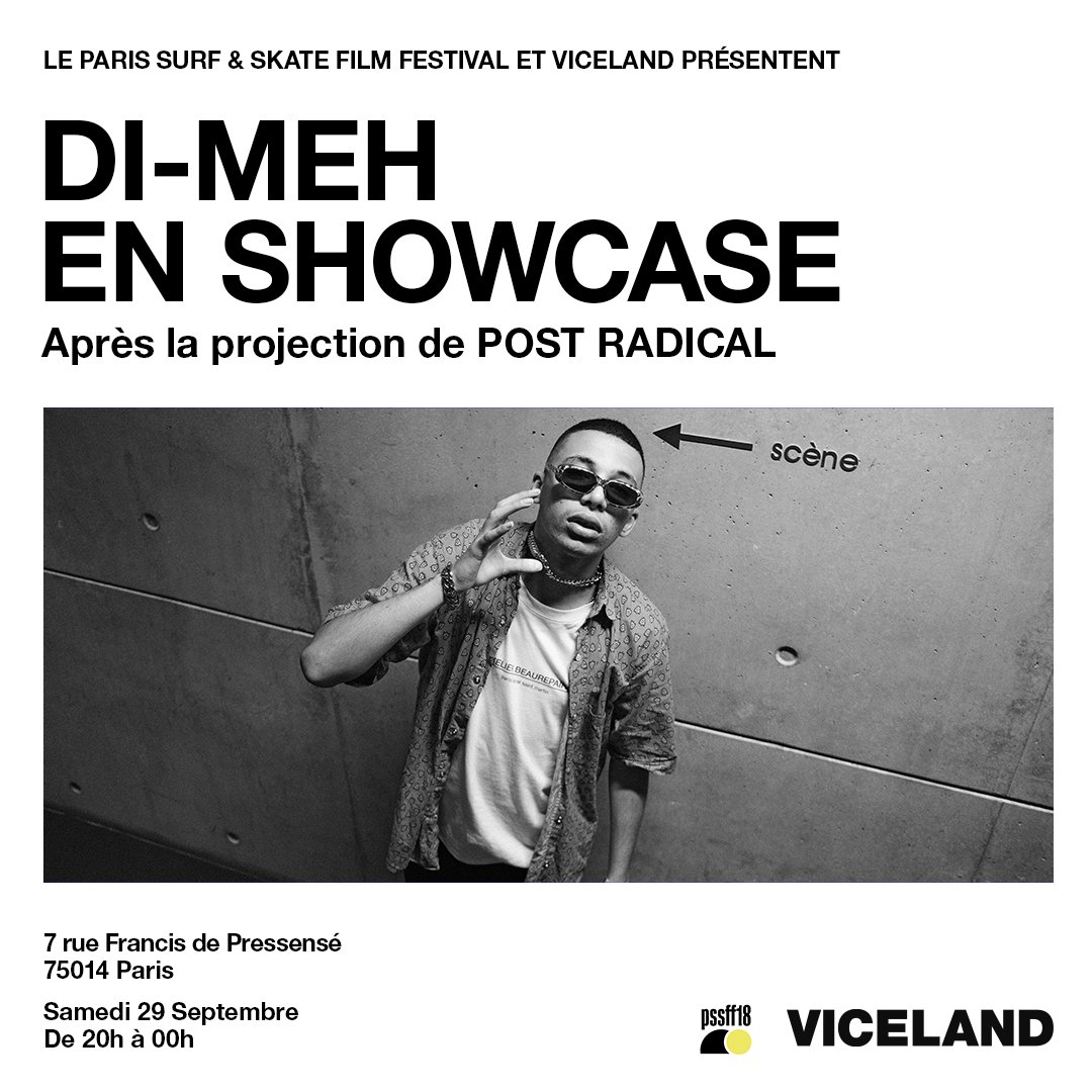 VICETVFR's tweet photo. On vous attend ce soir au @pssff2018 pour la projection en avant-première de POST RADICAL et un showcase de @dimeh_todo.
Plus d'info : https://t.co/BuFQjaZvaV https://t.co/4SkydwAPLj