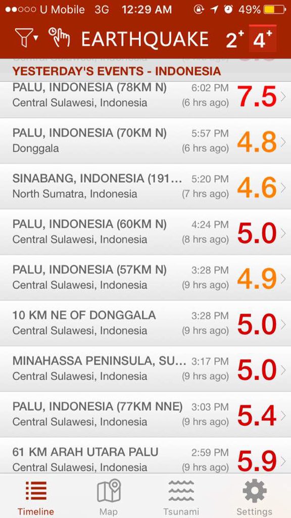 AbdulChanAli's tweet photo. Palu,Sulawesi Indonesia dilanda Tsunami pada petang tadi,gempa bumi berukuran 7.5 skala. Sejak petang tadi hingga malam ini gempa bumi masih berlanjutan. #prayforpalu #prayforsulawesi #Earthquake https://t.co/FdiMU3nx2j