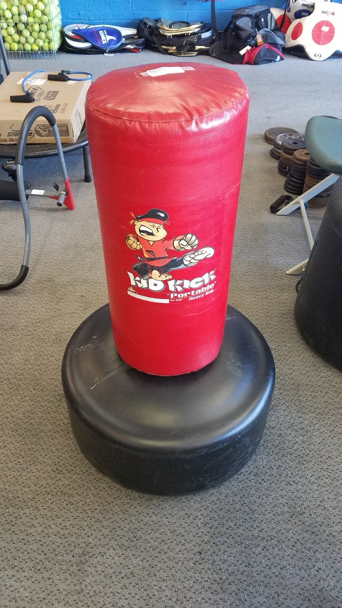 PlayLivonia's tweet photo. Kickboxing is good cardio!!!  Century Kid Kick Portable heavy bag.  #kickboxing  #qualityused  #webuyused https://t.co/L3OZ1HFpdP