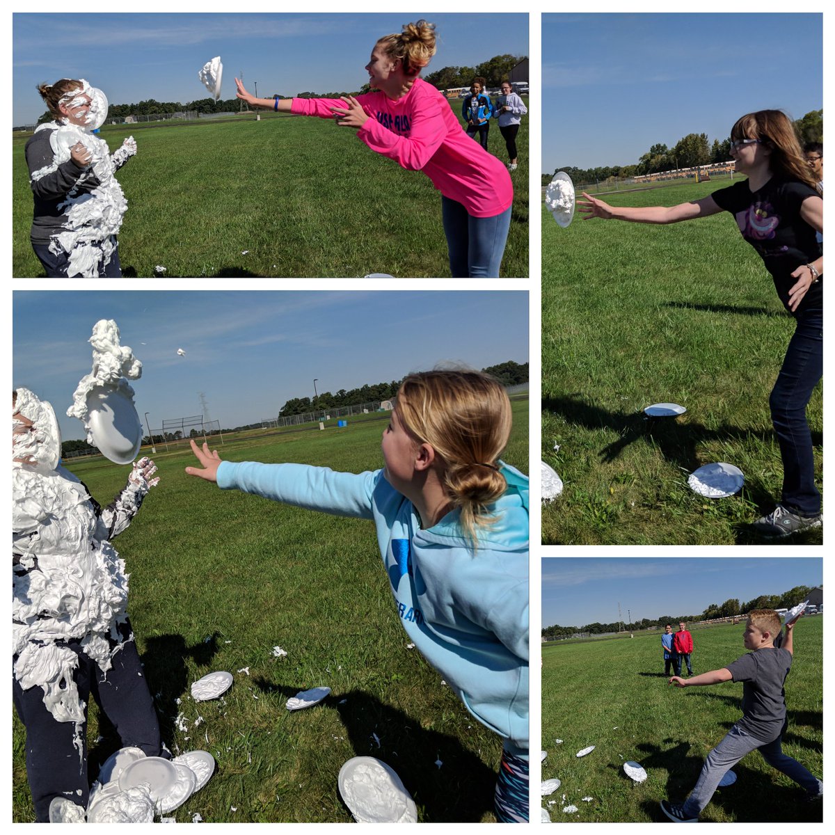 MissStriflerMIS's tweet photo. What a truly wonderful group! They rocked our boosterthon fundraiser and their top prize was to pie me in the face!! Definitely worth it! #proud2bMIS #striflerhomeroom https://t.co/uwDhsNy6b8