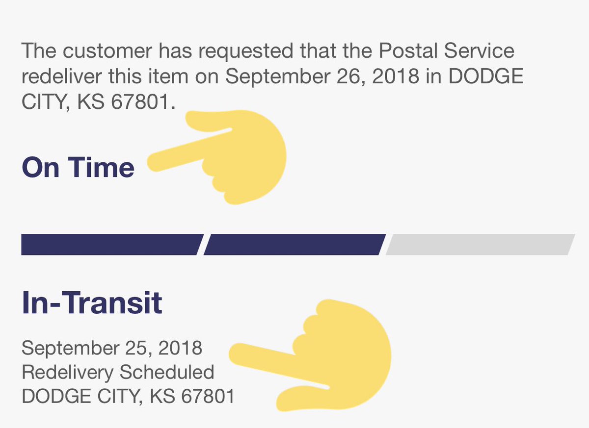 The USPS is worthless 🤦‍♂️ 3 days late but “On-Time”
