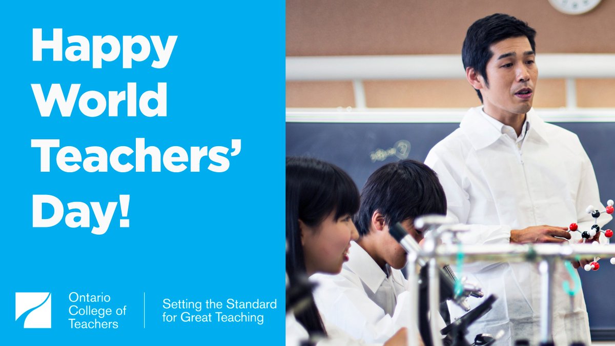 OCT_OEEO's tweet photo. The power of a teacher is the integrity they show us. Let a favourite teacher know how much they meant to you: for World Teachers’ day on Oct 5, share our post and tag or mention that teacher. #WorldTeachersDay #octoeeo https://t.co/9zksziMJPr