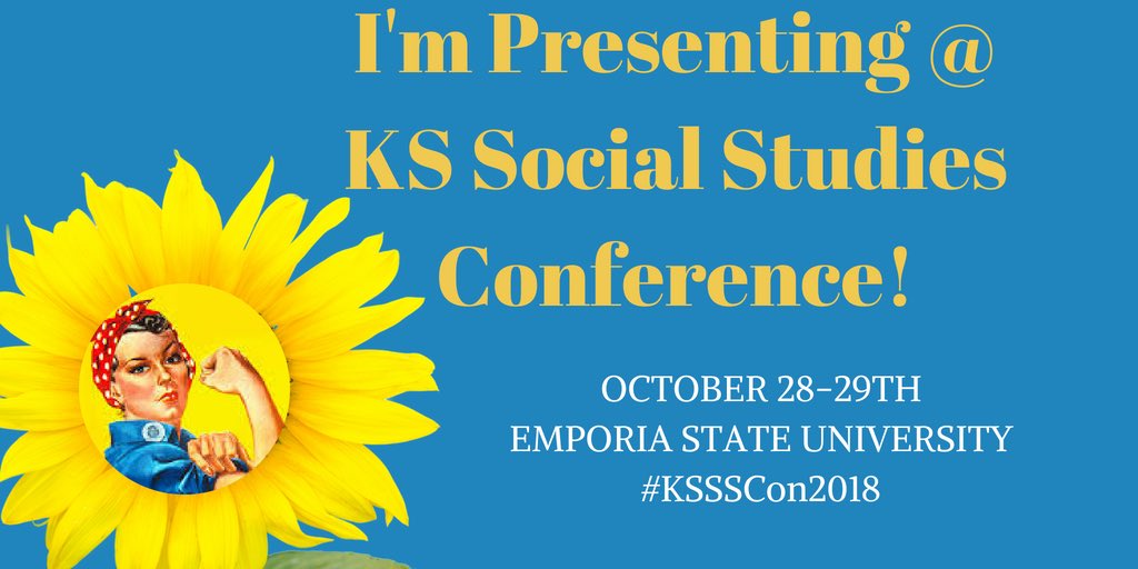 adlickteig's tweet photo. Remember to register for the @KansasCouncilSS conference and I hope you’ll join me on 10/29 for my session on Creating MINDFUL Citizens in a Post-Truth Era. #KCSSCon2018 https://t.co/CmdsH8TN2P