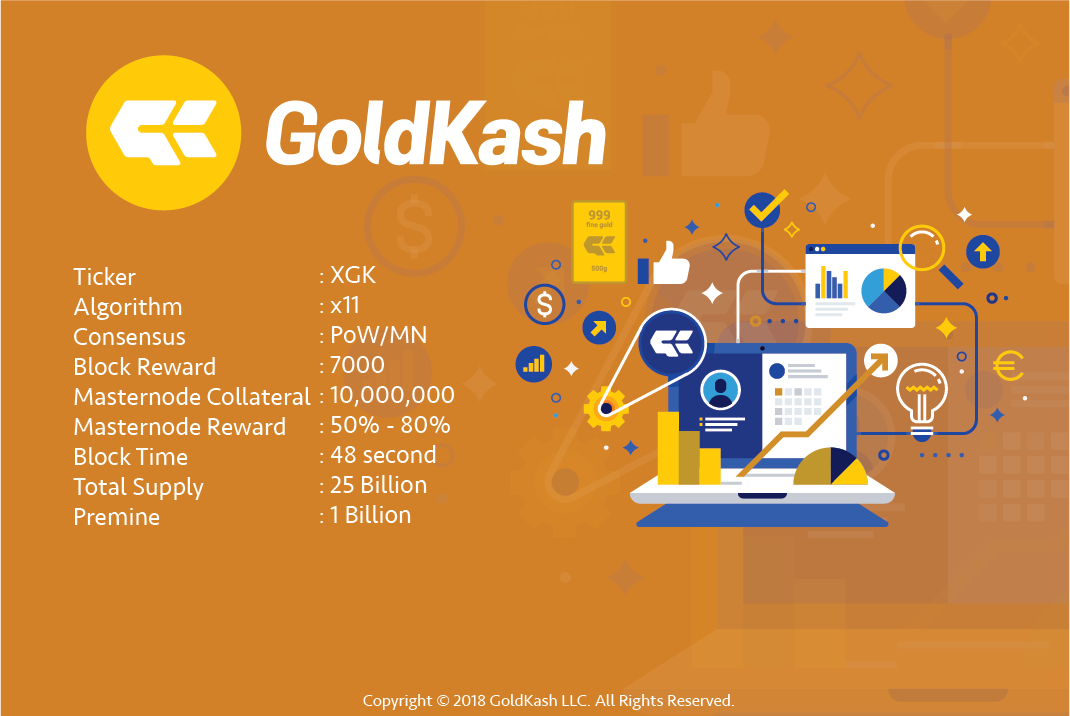 Take a minutes to see GoldKash (XGK) Coin Specs. Get ready for Mainnet Launch guys.