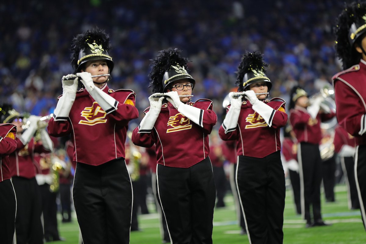 Lions's tweet photo. Congrats to @cmuniversity's for winning best marching band in @USATODAY's college football's #FanIndex. https://t.co/oJNNVKtrbU