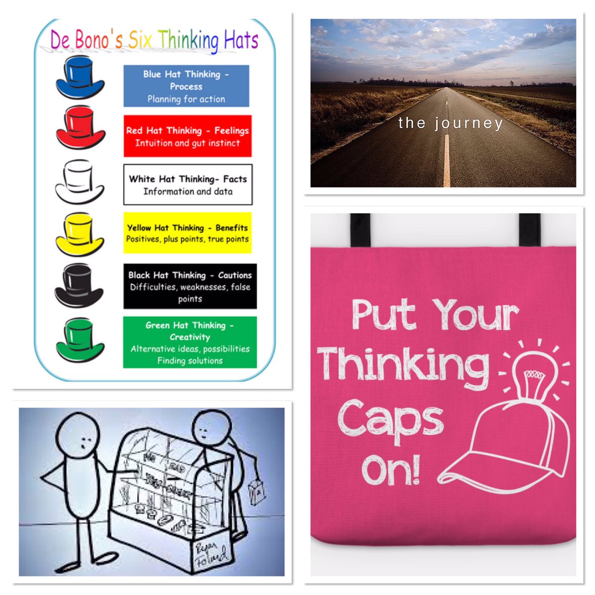 samanth57318481's tweet photo. Feeling inspired this evening after a great day with my fabulous colleagues, we will be #sensing #realising & #presencing as we put our thinking caps on #Uprocess 😀🤔& think which hat am I wearing today 🎩🎓👒⛑👑🤷♀️ https://t.co/w3NiZnWiXK