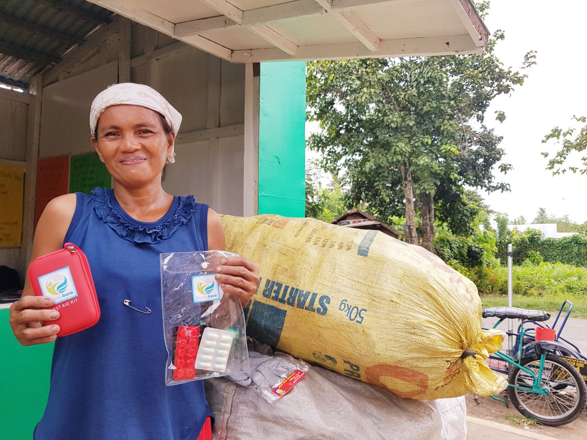 We are so happy to highlight our dynamic Social Plastic Collector of the day - Teresa! She is a single parent of 3, sells 4 kilos of plastics a day at the PB Collection Center in Naga, and able to use her earned income for resources like first aid kits, vitamins, and medicine.