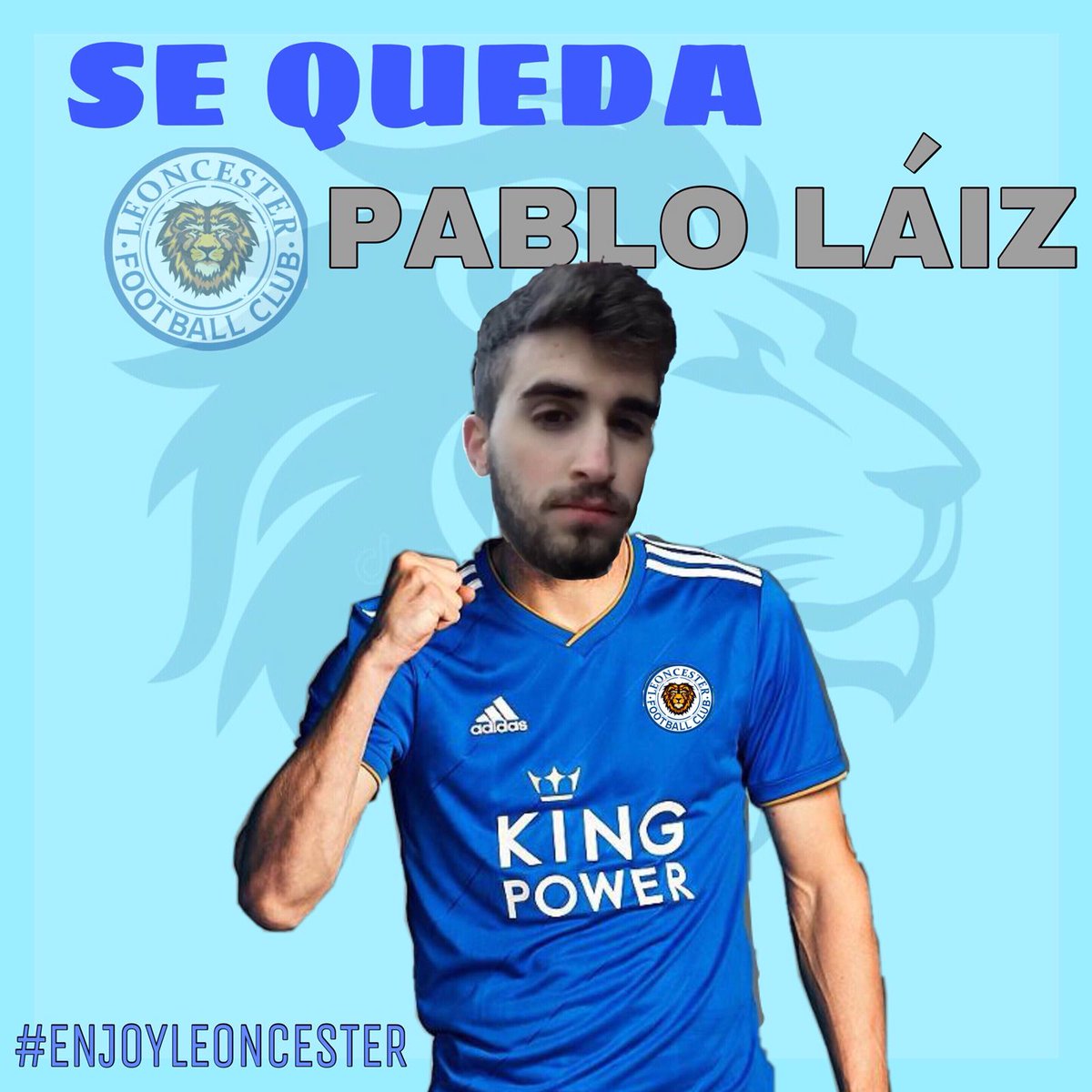 Leoncester_City's tweet photo. OFICIAL| Os presento a Pablo Laiz porque seguro que aún no le conocéis. Podríamos decir que es nuevo porque ha jugado menos partidos con nosotros que Chigrinsky con el Barsa, pero en realidad es una renovación. Declaró: "después de conseguir dinero para gasolina, jugaré más". https://t.co/1mzZOZo5I0