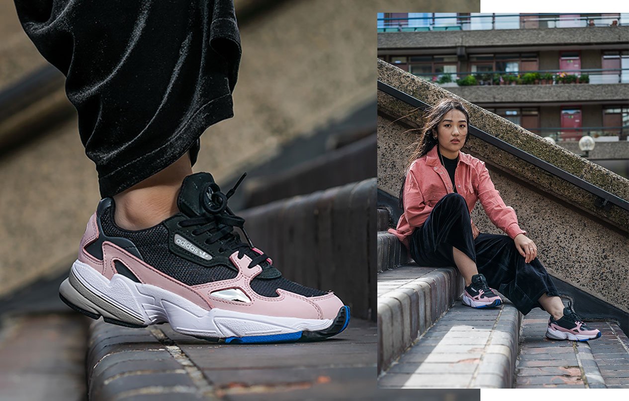 Street style adidas falcon deals